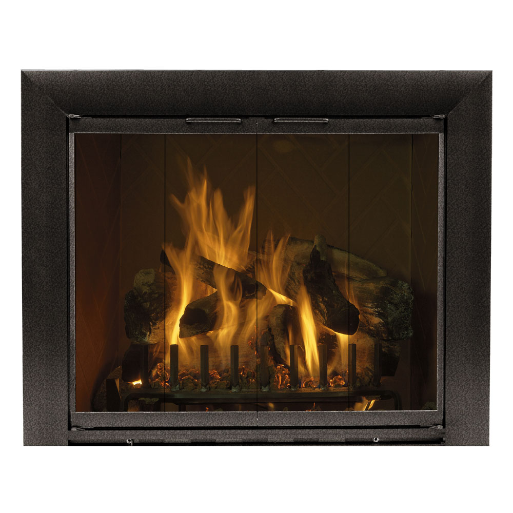 Picture of Hearth Craft RF36265CLVIBF 36 x 26.5 in. Reflection Fireplace Clear Glass Bifold Door&#44; Vintage Iron