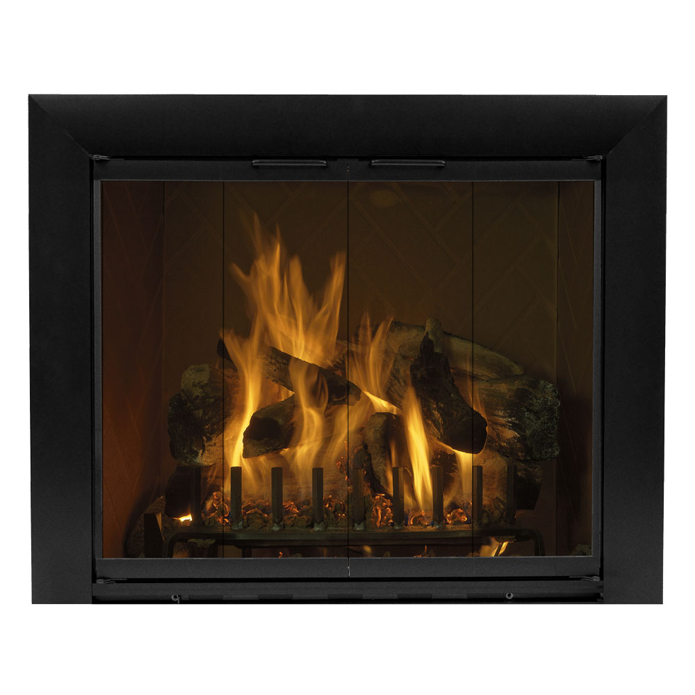 Picture of Hearth Craft RF36290CLTBBF 36 x 29 in. Reflection Fireplace Clear Glass Bifold Door, Textured Black