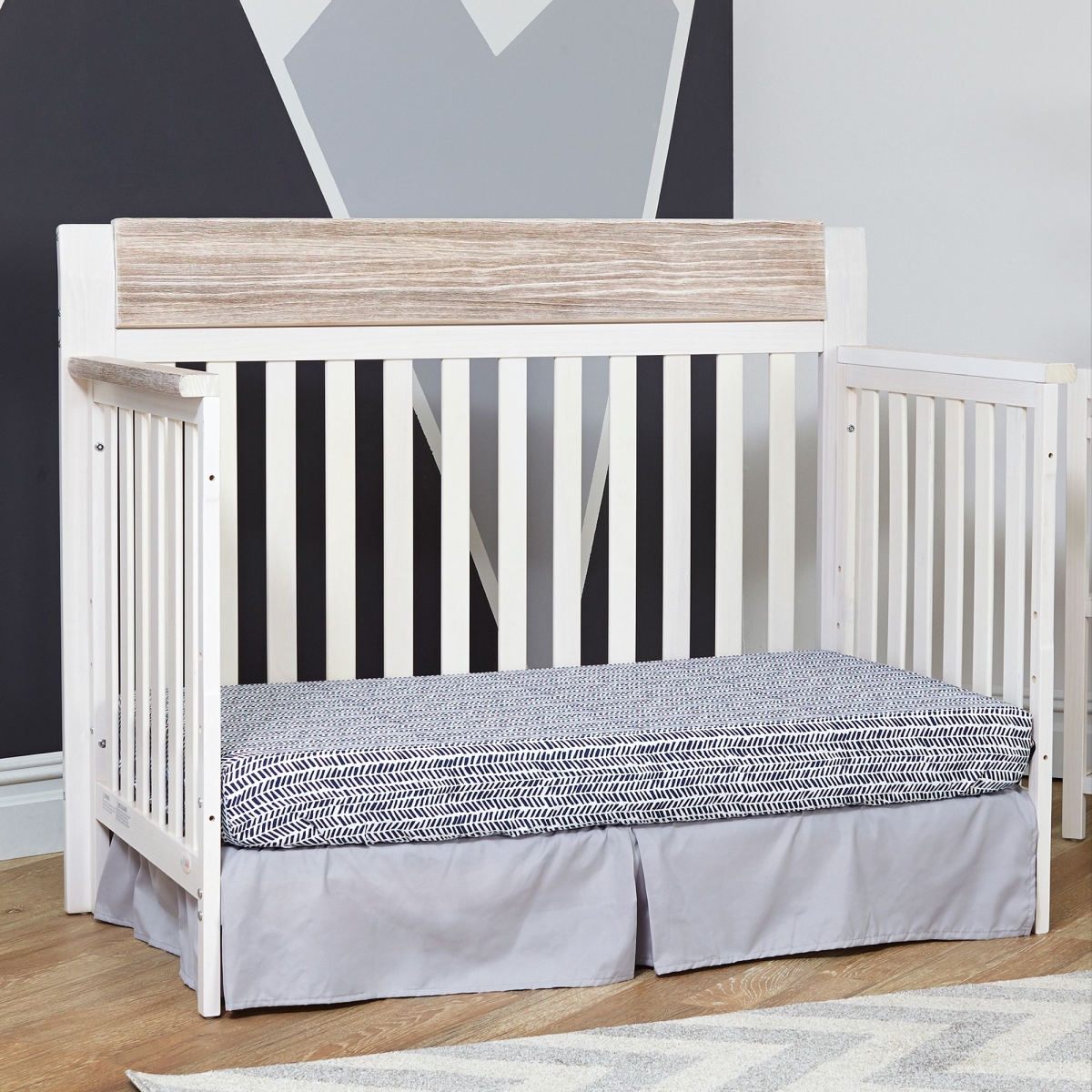 Picture of Suite Bebe 22599-WNAT Hayes Lifetime 4-in-1 Convertible Crib&#44; White & Natural