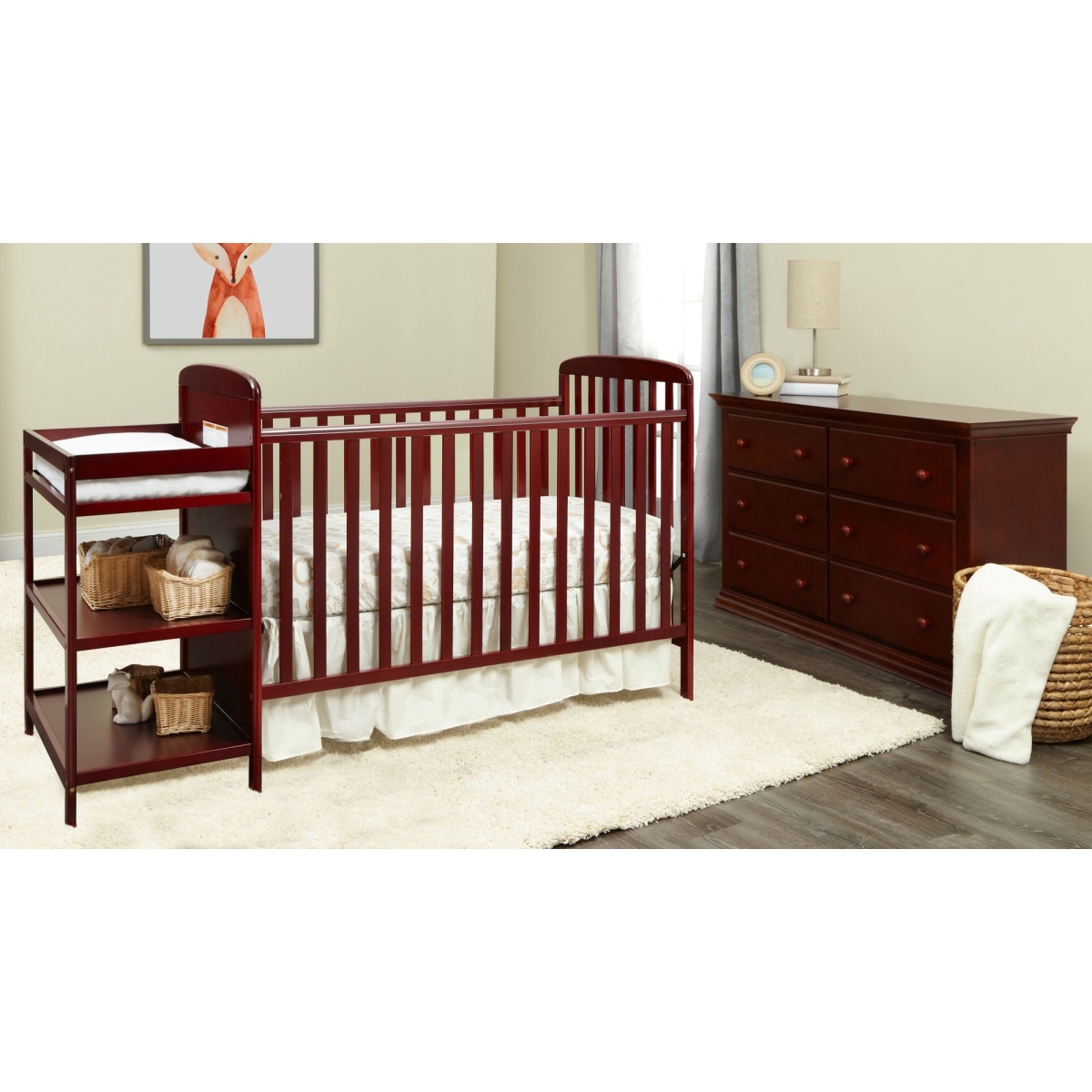 Picture of Suite Bebe 24900-CH Ramsey Crib & Changer Combo&#44; Cherry