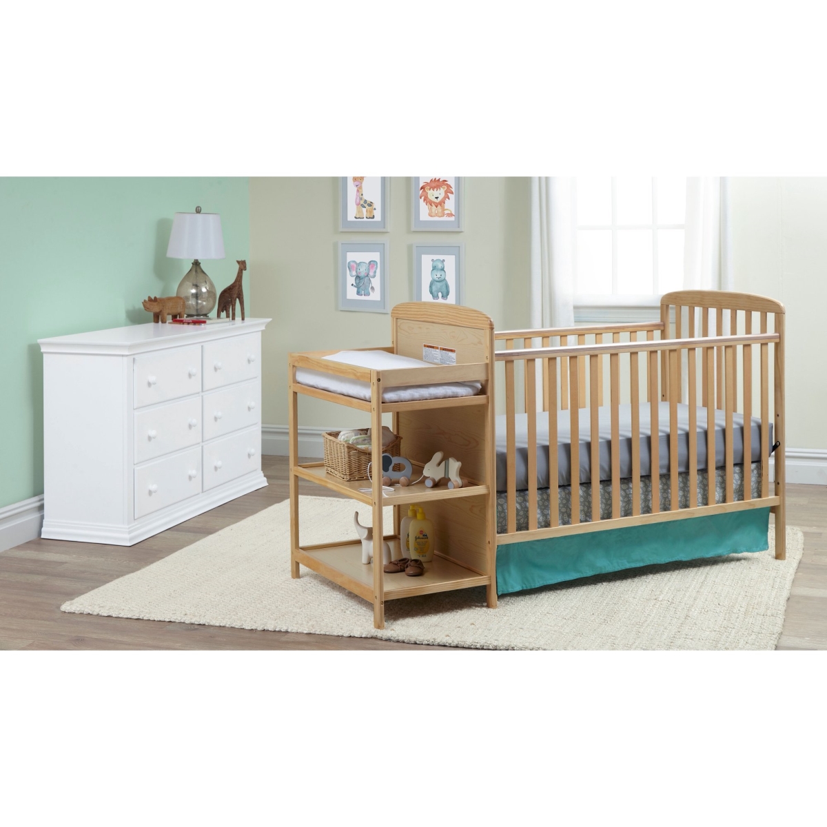 Picture of Suite Bebe 24900-NAT Ramsey Crib & Changer Combo&#44; Natural