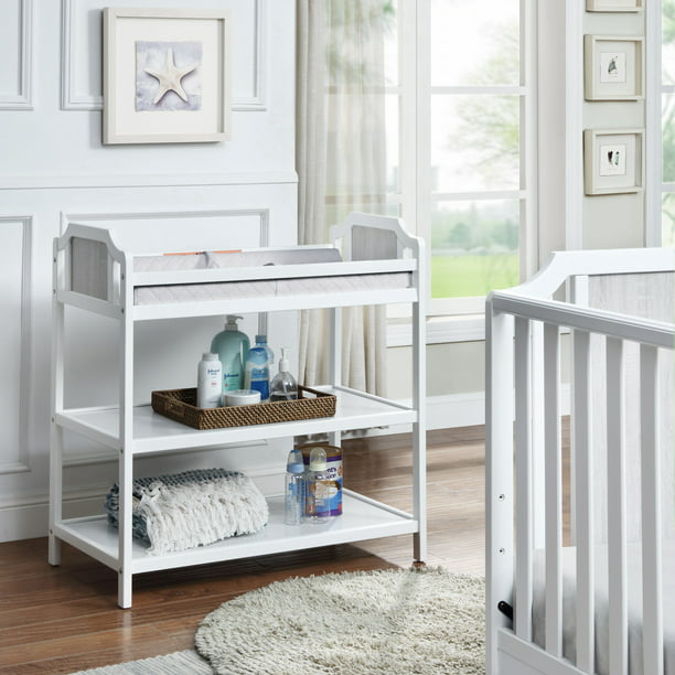 Picture of Suite Bebe 27466-WH Brees Changing Table&#44; White & Graystone