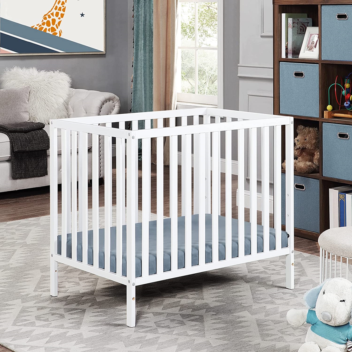 Picture of Suite Bebe 25199-WH Palmer Mini Crib with Mattress Pad&#44; White