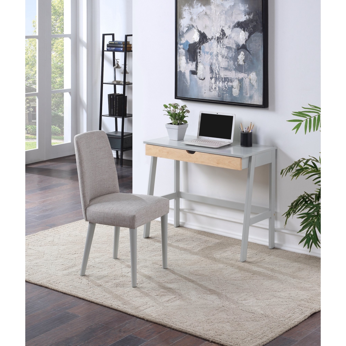 Hilton Desk, Gray & Natural