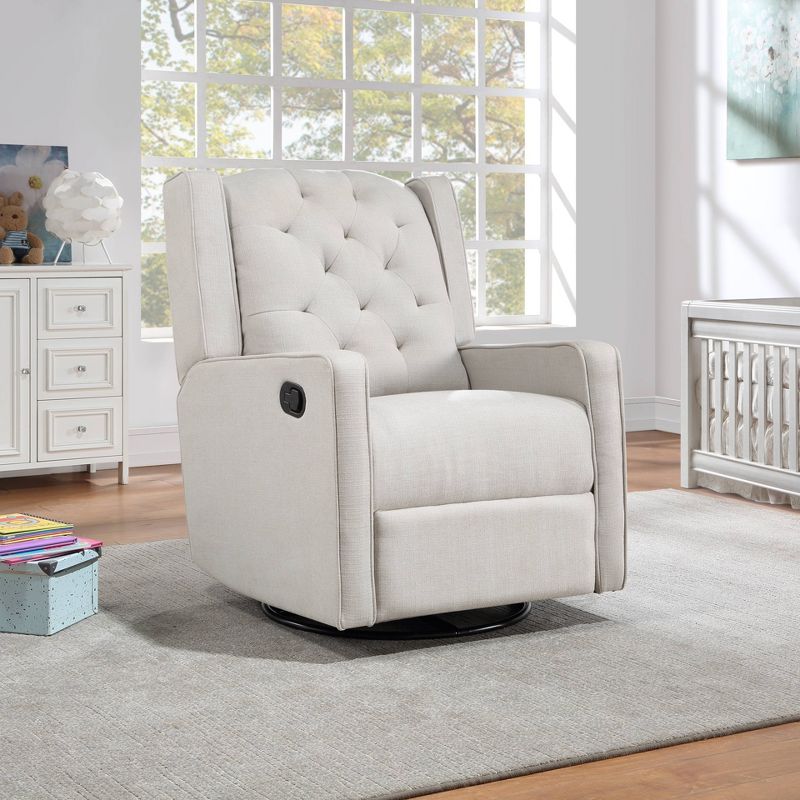 Bryton Gliding Swivel Recliner - Woven Gray