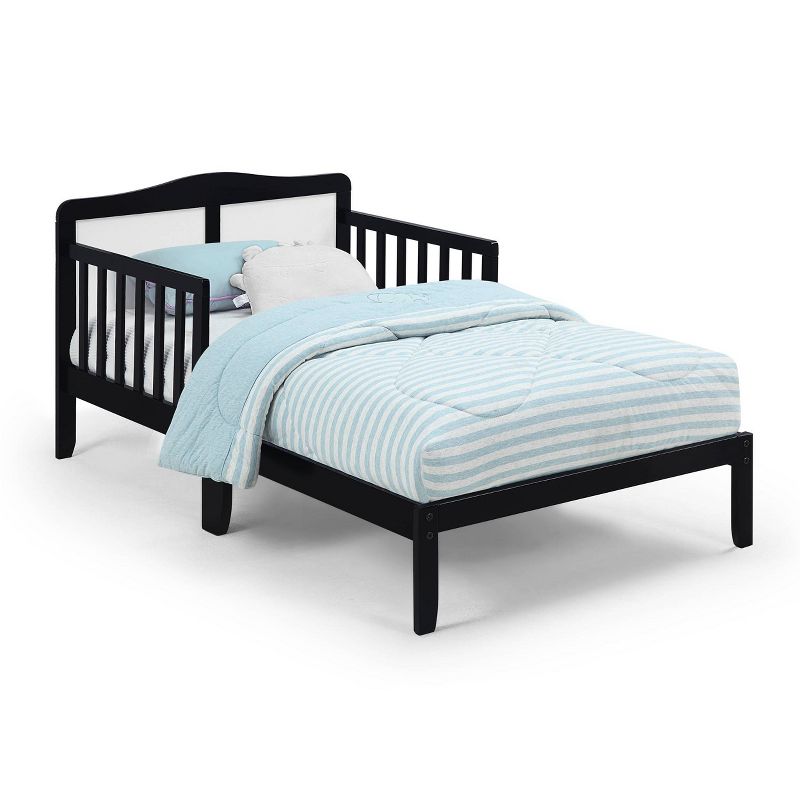 Picture of Olive & Opie 30810-BLK Birdie Toddler Bed&#44; Black & White