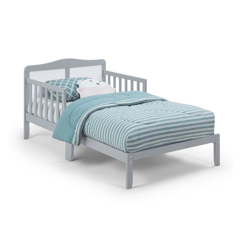 Picture of Olive & Opie 30810-LGY Birdie Toddler Bed&#44; Light Gray & White