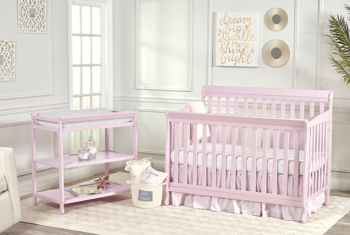 11400-PNK Riley Crib, Pink -  Suite Bebe