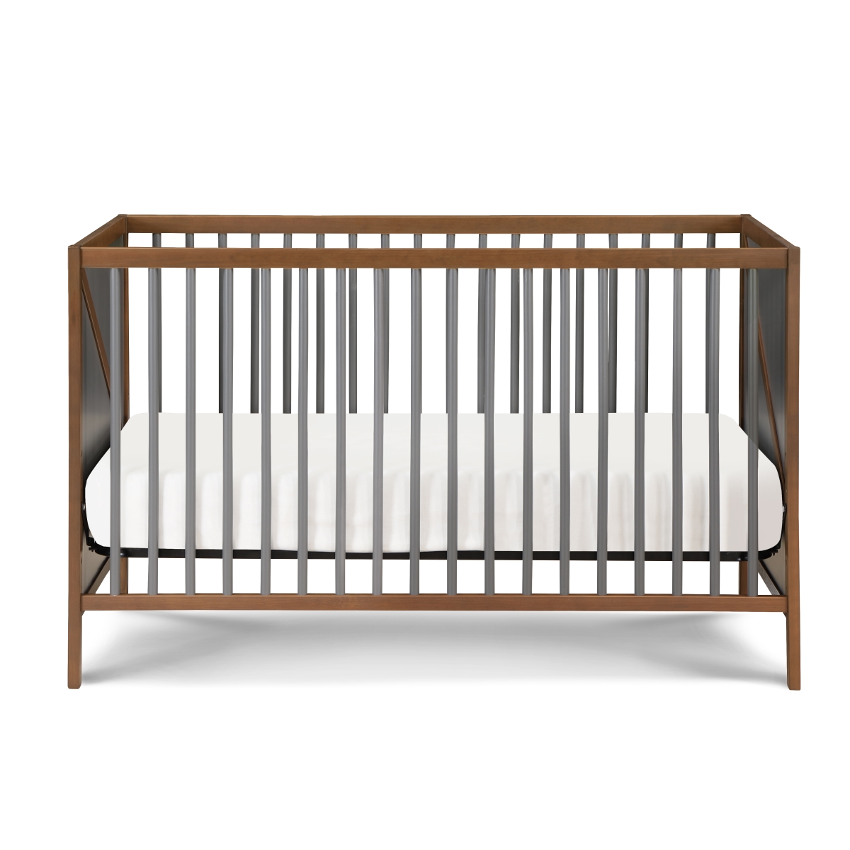 30999-WCH Pixie Zen 3-in-1 Crib in Walnut/Charcoal