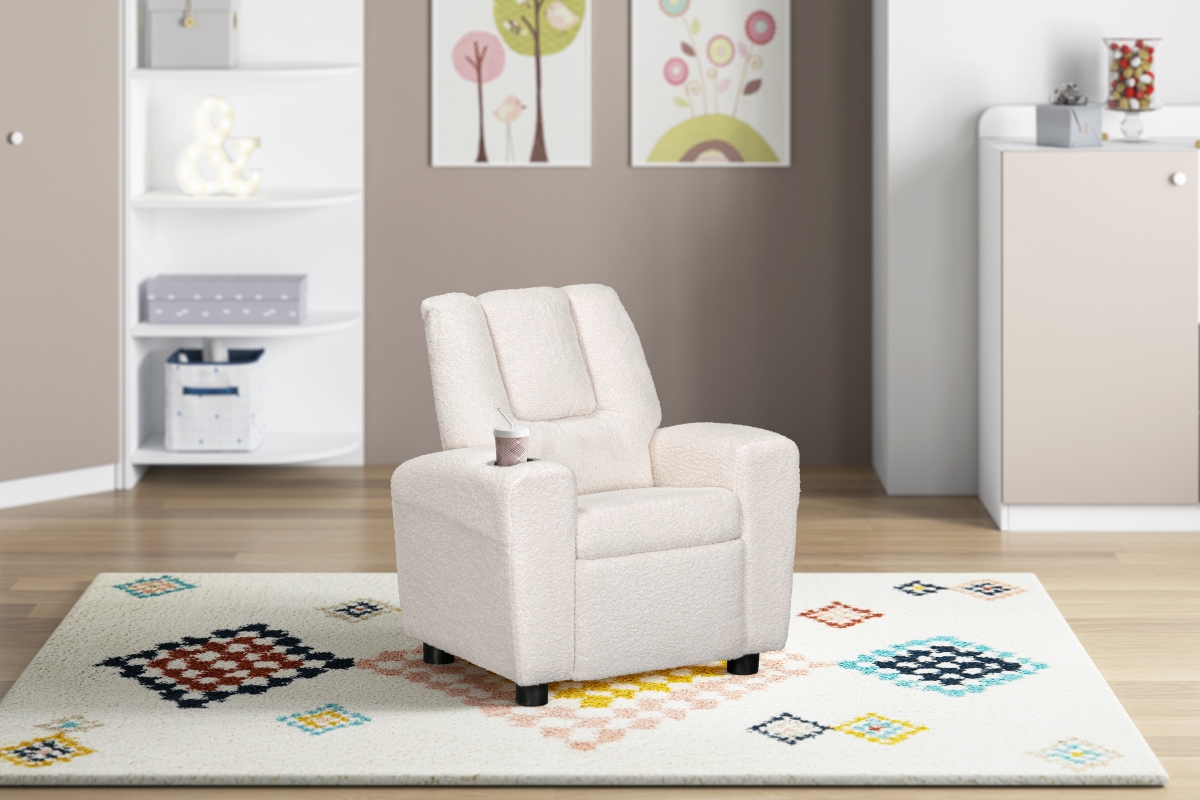 908KRS-WWT Chase Kids Recliner Wooly White