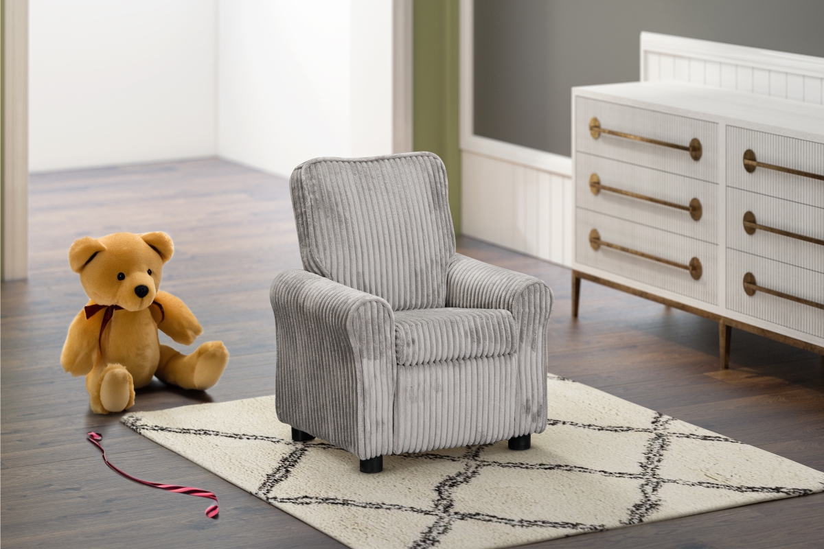 906KRS-SGC Jordan Kids Recliner Soft Gray Cords