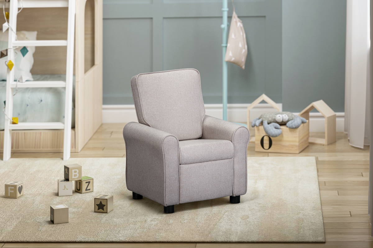 906KRS-GRG Jordan Kids Recliner Greige