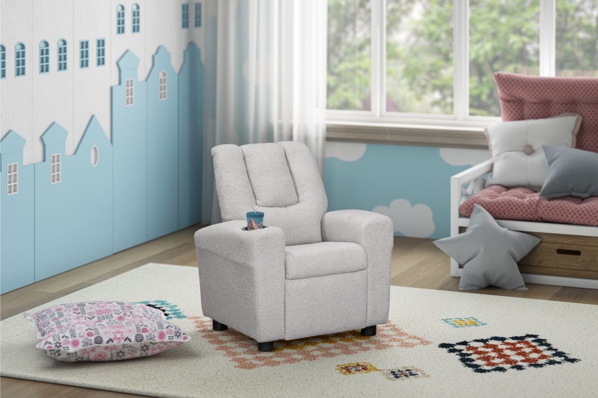 908KRS-WGR Chase Kids Recliner Wooly Gray