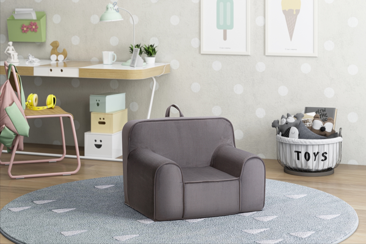 904FCM-GRY Kuddlez Kids Foam Chair Grande Size Gray
