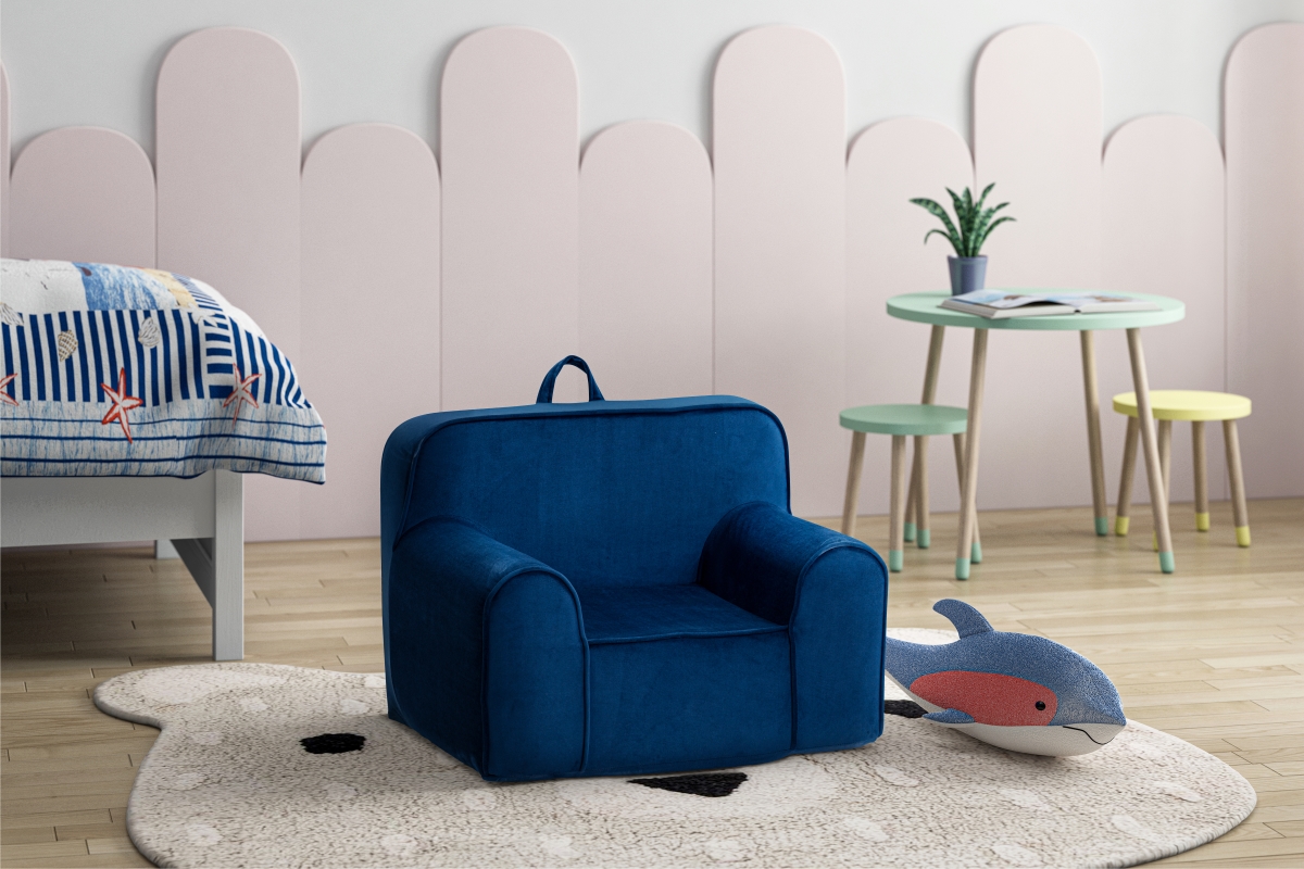 904FCM-BLU Kuddlez Kids Foam Chair Grande Size Blue
