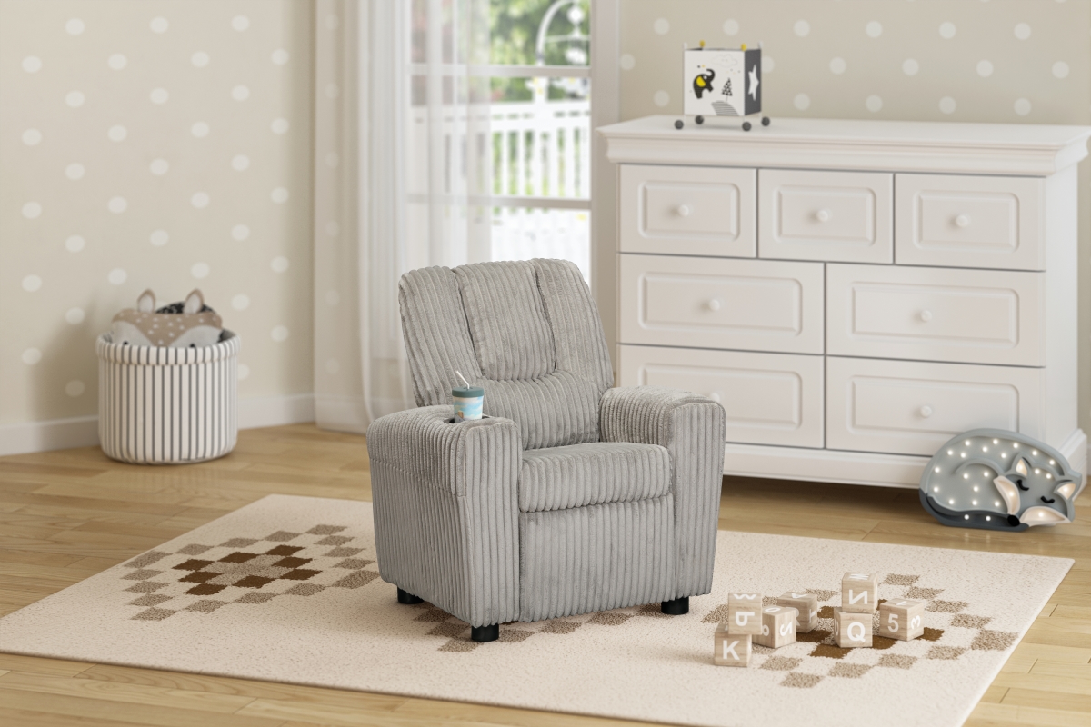 908KRS-SGC Chase Kids Recliner Soft Gray Cords