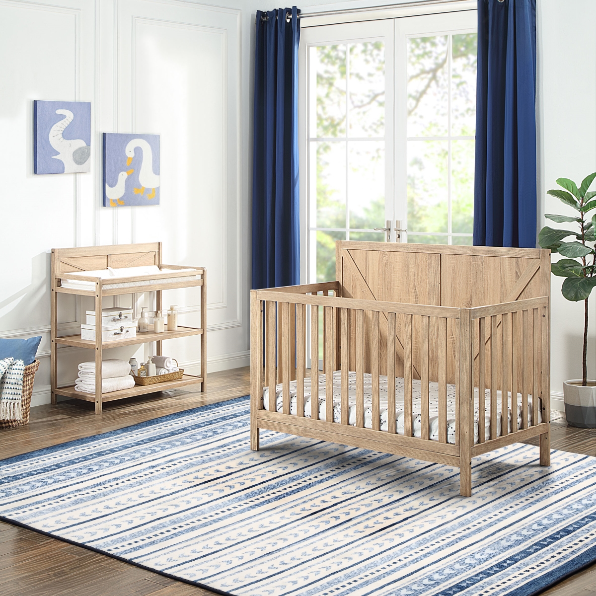 27200-BOK Barnside 4-in-1 Convertible Crib Beached Oak