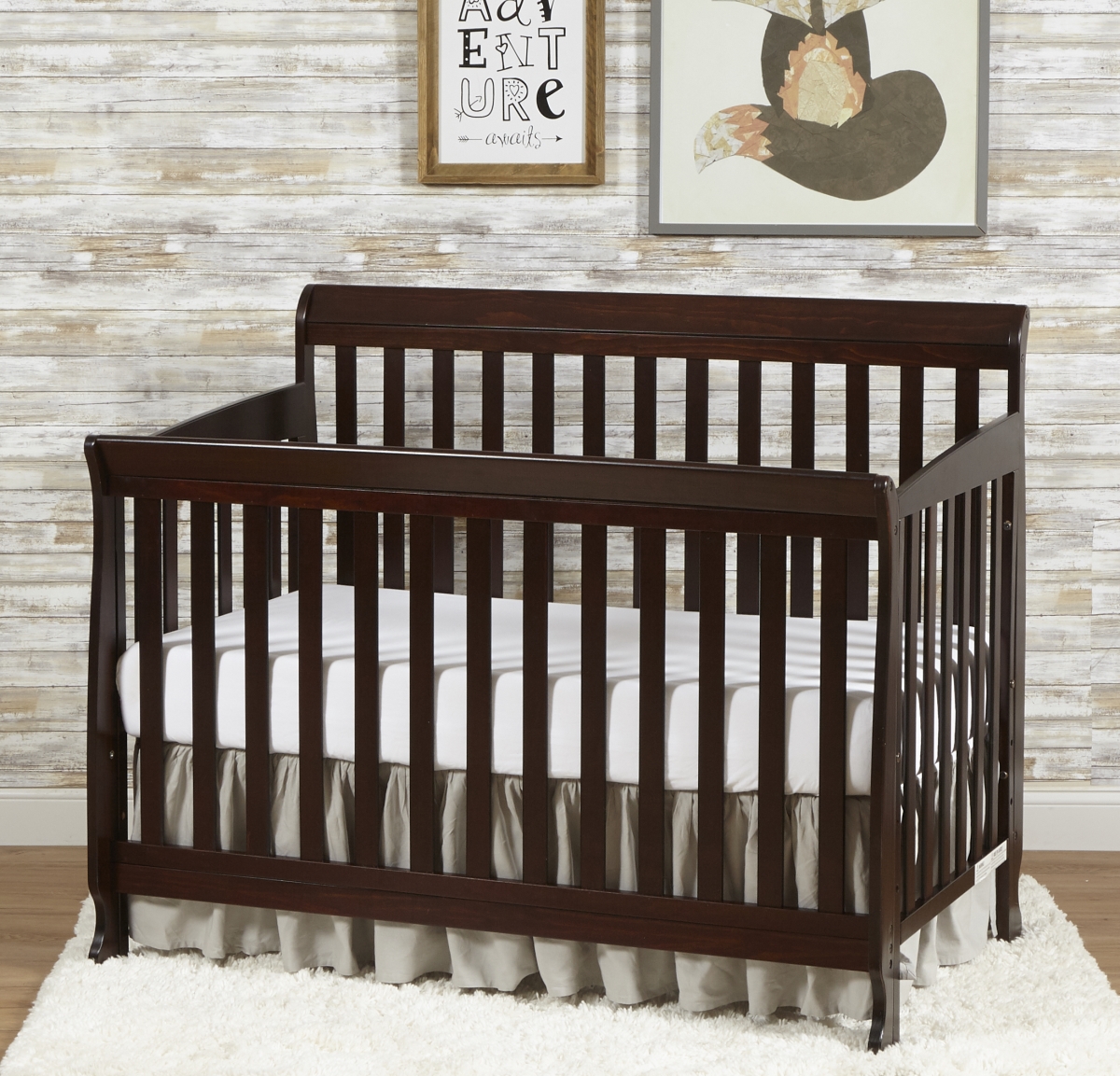11400-ESP Riley 4-in-1 Convertible Crib Espresso