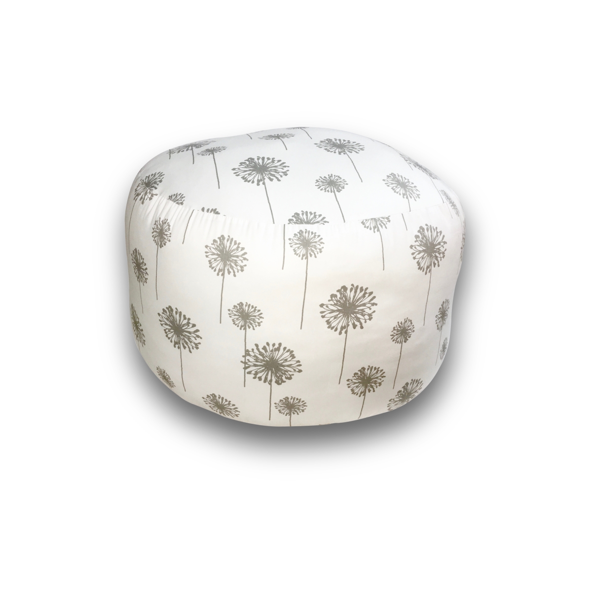 PPFTR-HDAN Pillow Poufette Round - Heathered Dandelion Fabric - Made In USA