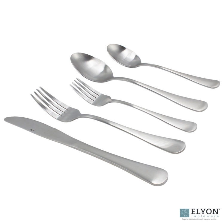 Picture of Elyon Tableware ELYON-35231 Elyon Luly Matte Silver 20-Piece Flatware Set&#44; Stainless Steel&#44; Service For 4