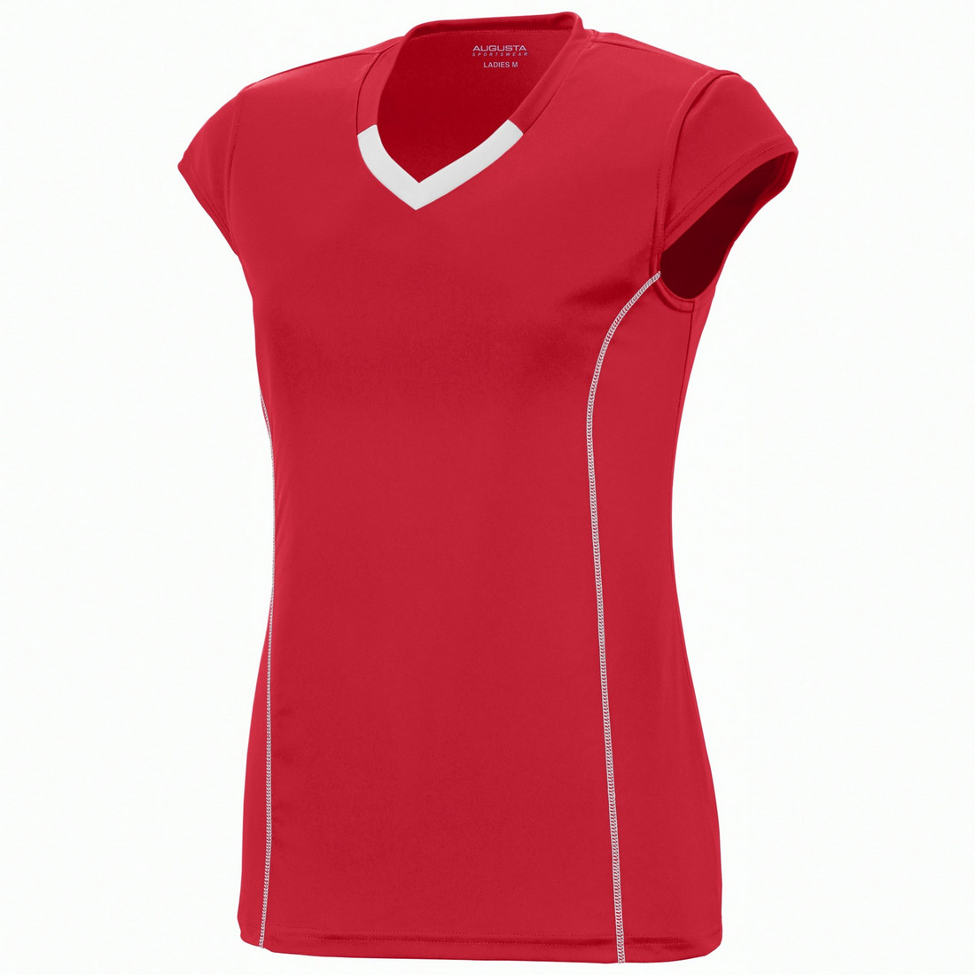 Picture of Augusta 1218A-Red- White-2X Ladies Blash Jersey&#44; Red-White - 2X