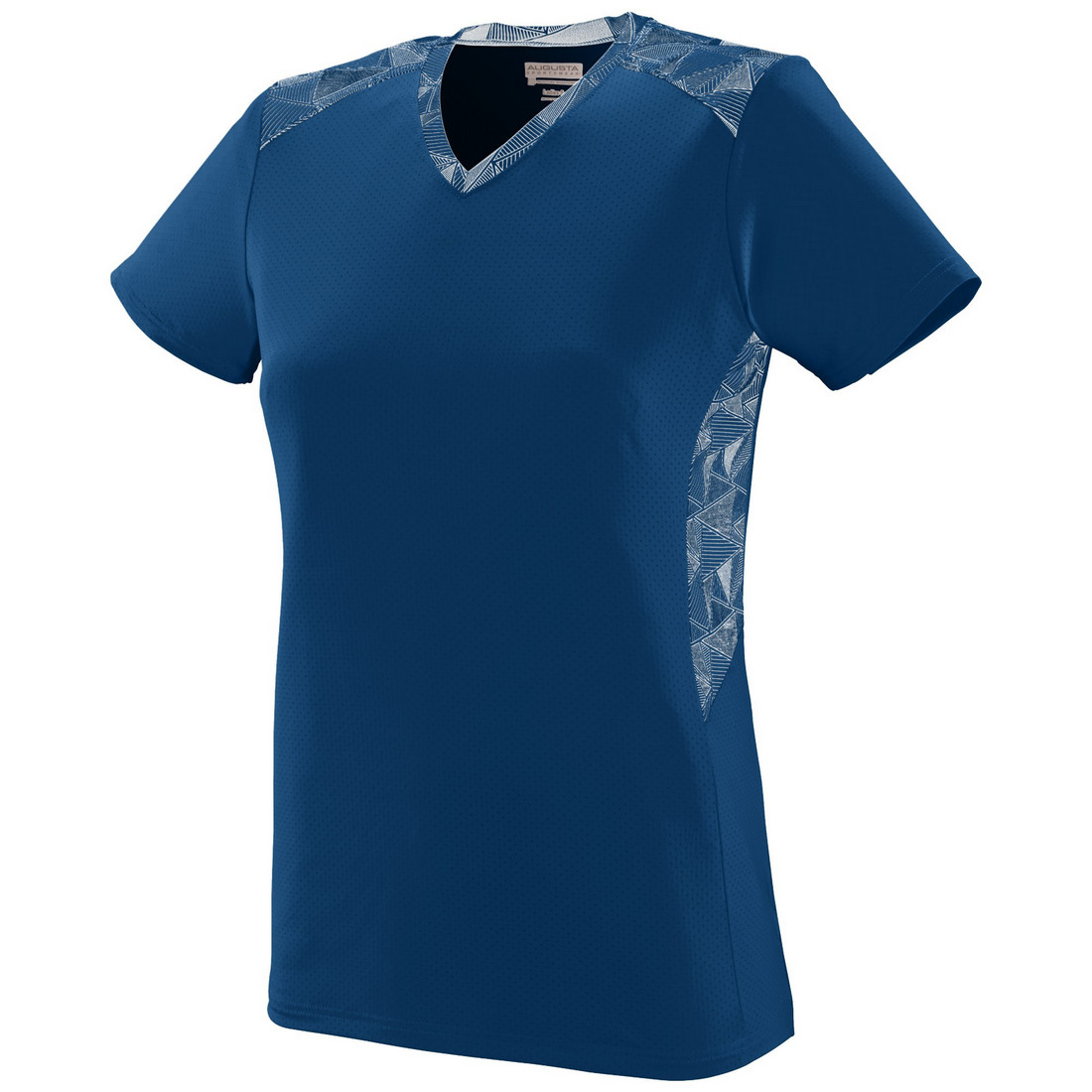 Picture of Augusta 1360A-Navy- Navy White Print-XL Ladies Vigorous Jersey&#44; Navy & Navy White Print - Extra Large