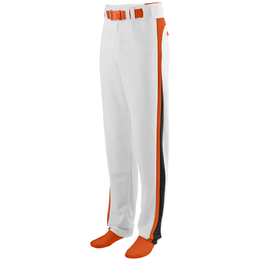 Picture of Augusta 1477A-White- Orange- Black-2X Slider Baseball & Softball Pant&#44; White&#44; Orange-Black - 2X