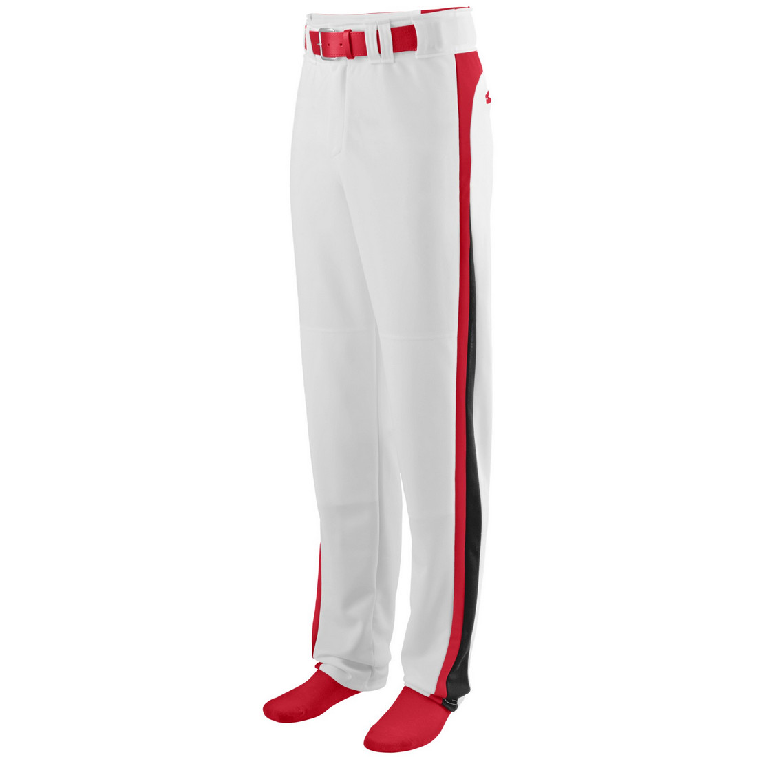 Picture of Augusta 1478A-White- Red- Black-S Youth Slider Baseball & Softball Pant&#44; White&#44; Red-Black - Small