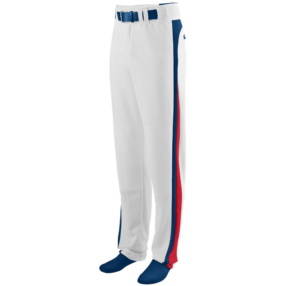 Picture of Augusta 1477A-White- Navy- Red-S Slider Baseball & Softball Pant&#44; White&#44; Navy & Red - Small