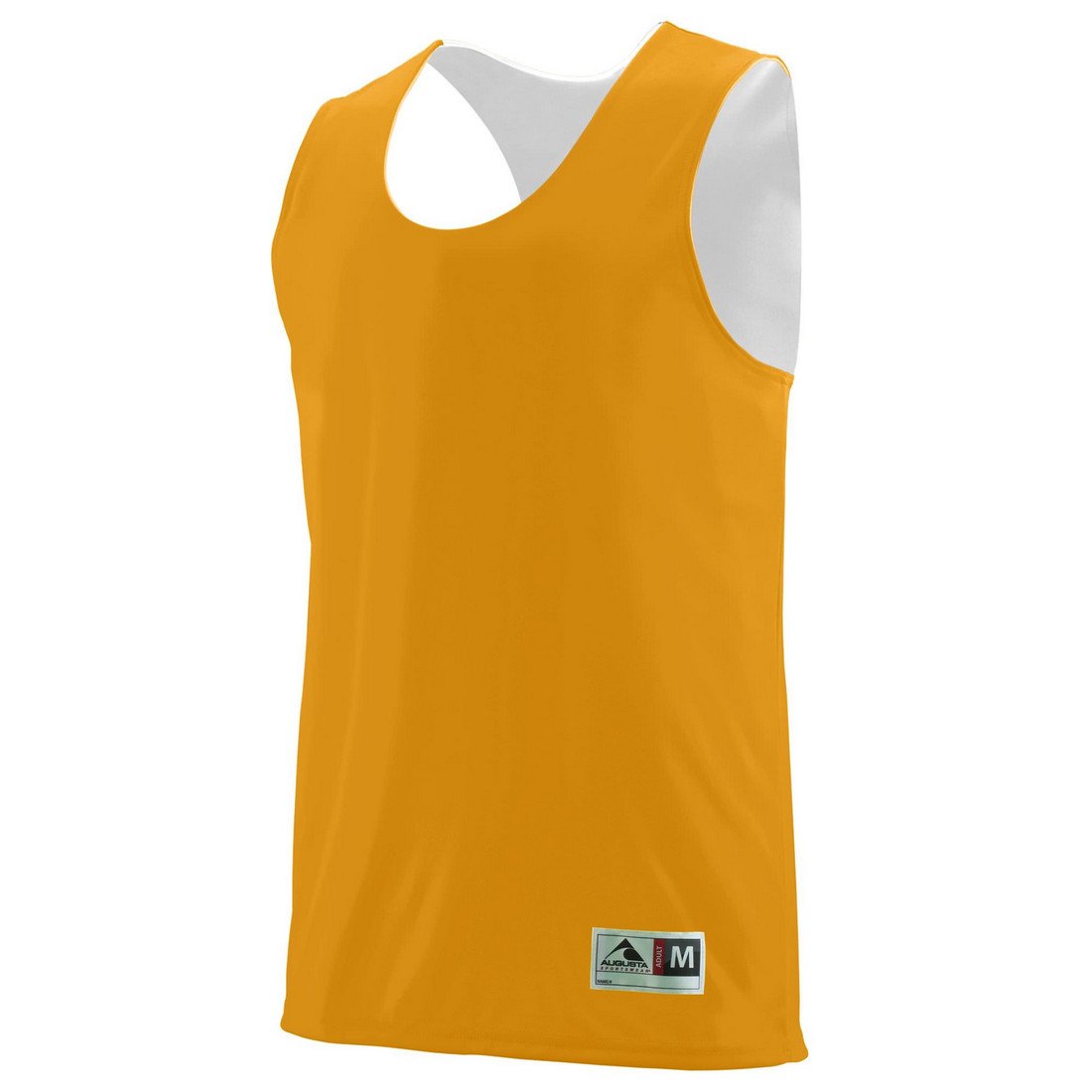 Picture of Augusta 148A-Gold- White-L Reversible Wicking Tank&#44; Gold-White - Large
