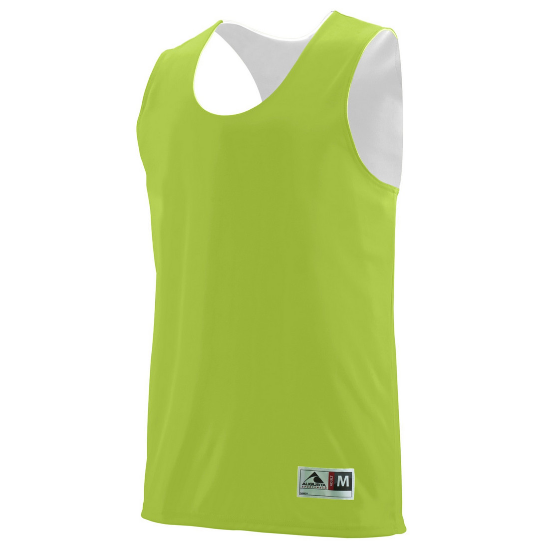 Picture of Augusta 148A-Lime- White-2X Reversible Wicking Tank&#44; Lime-White - 2X