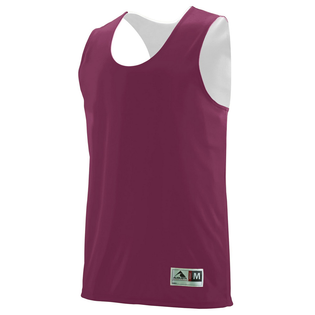 Picture of Augusta 148A-Maroon- White-L Reversible Wicking Tank&#44; Maroon-White - Large