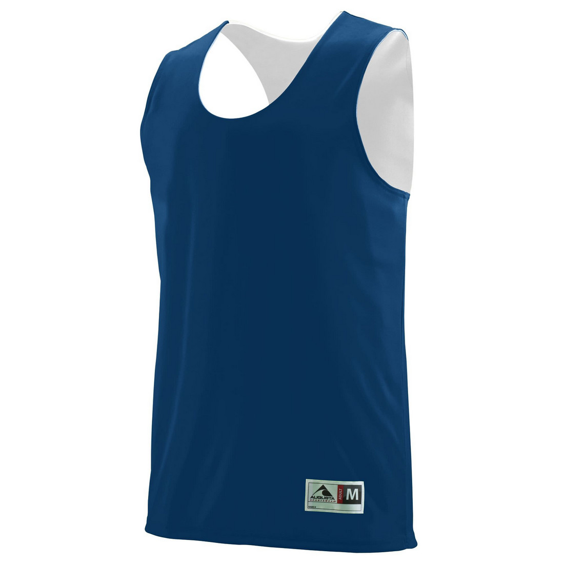 Picture of Augusta 148A-Navy- White-S Reversible Wicking Tank&#44; Navy-White - Small
