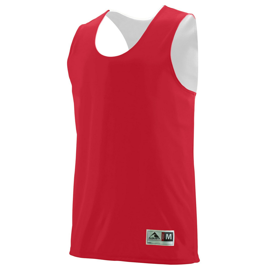 Picture of Augusta 148A-Red- White-M Reversible Wicking Tank&#44; Red-White - Medium