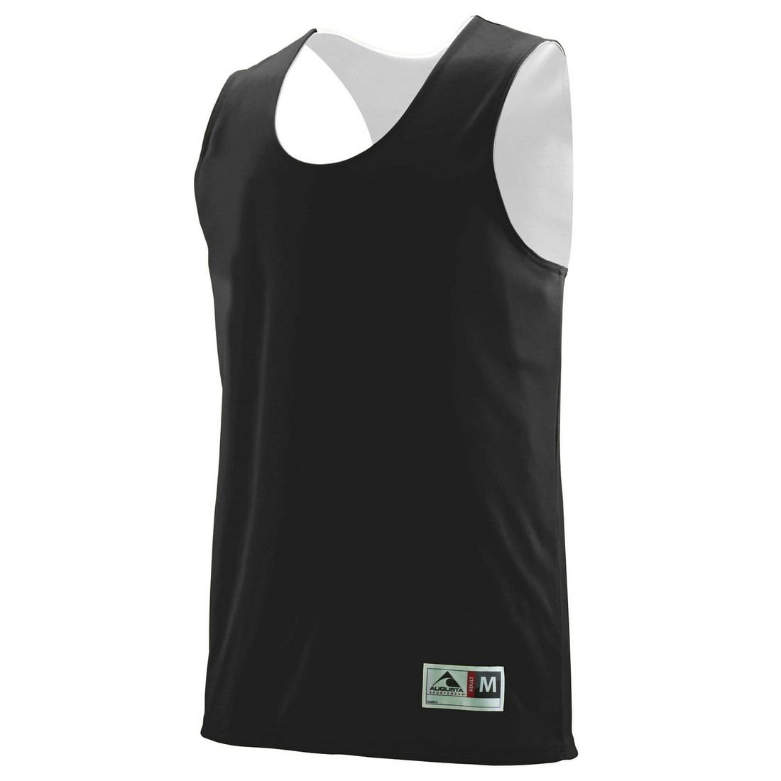 Picture of Augusta 148A-Black- White-S Reversible Wicking Tank&#44; Black-White - Small