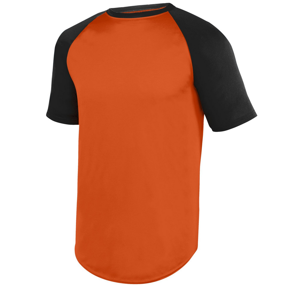 Picture of Augusta 1508A-Orange- Black-L Wicking Short Sleeve Baseball Jersey&#44; Orange-Black - Large