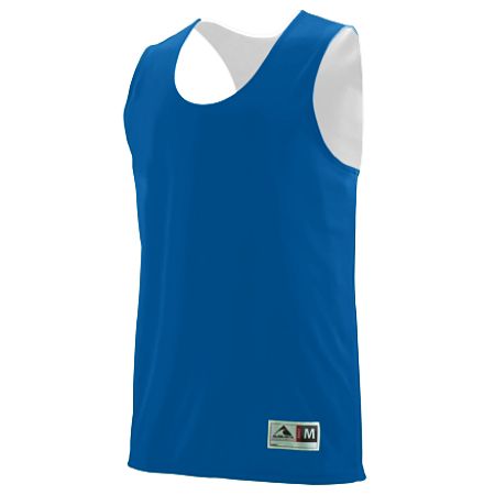 Picture of Augusta 149A-Royal- White-L Youth Reversible Wicking Tank&#44; Royal & White - Large