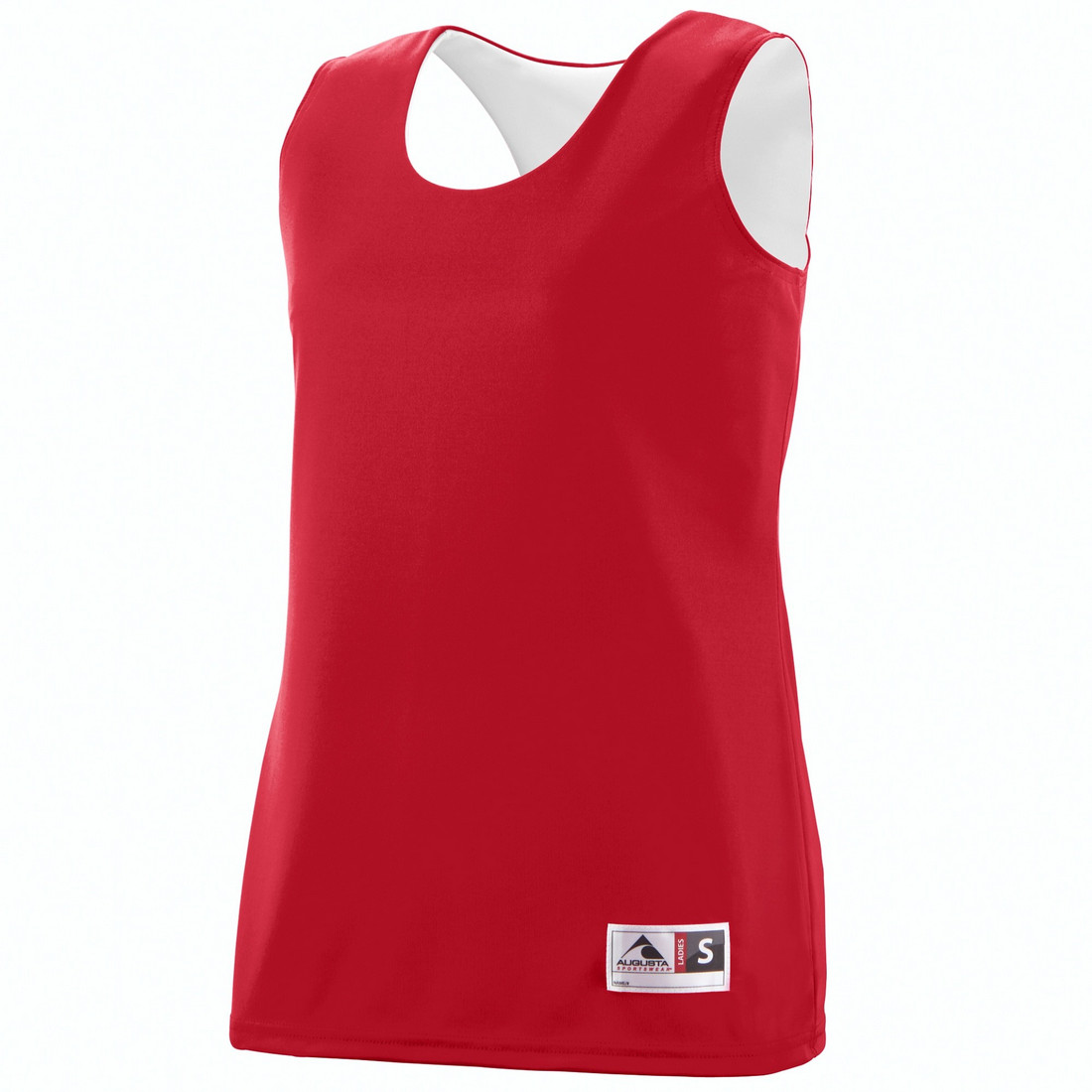 Picture of Augusta 147A-Red- White-2X Ladies Reversible Wicking Tank&#44; Red-White - 2X