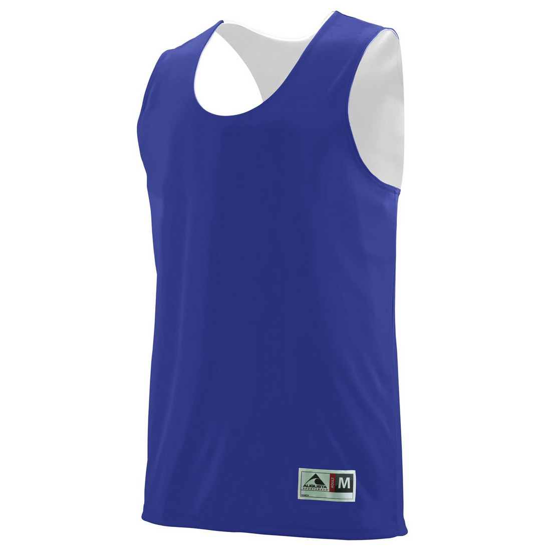 Augusta 149A-Purple- White-M Youth Reversible Wicking Tank, Purple-White - Medium