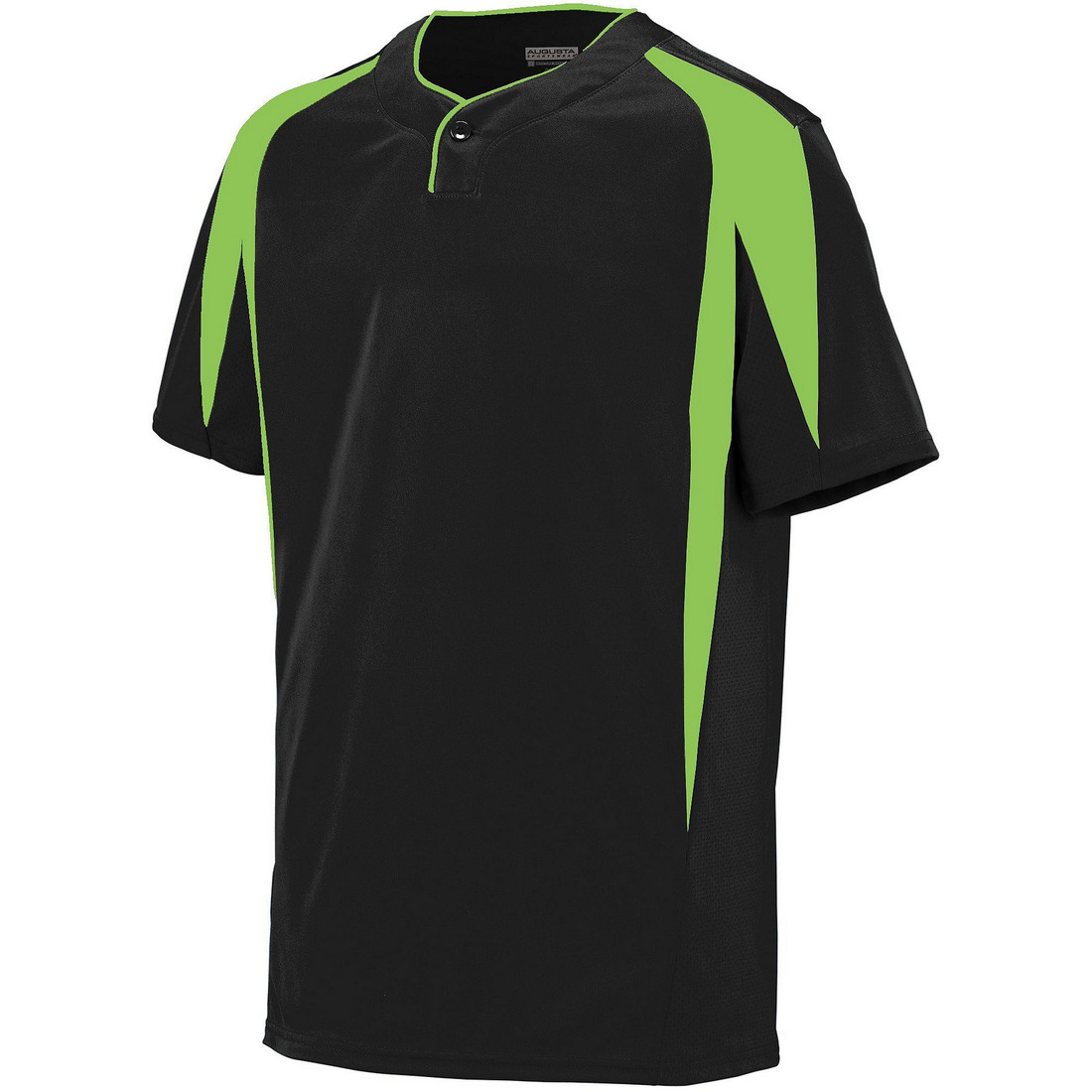 Picture of Augusta 1546A-Black- Lime-M Youth Flyball Jersey&#44; Black & Lime - Medium