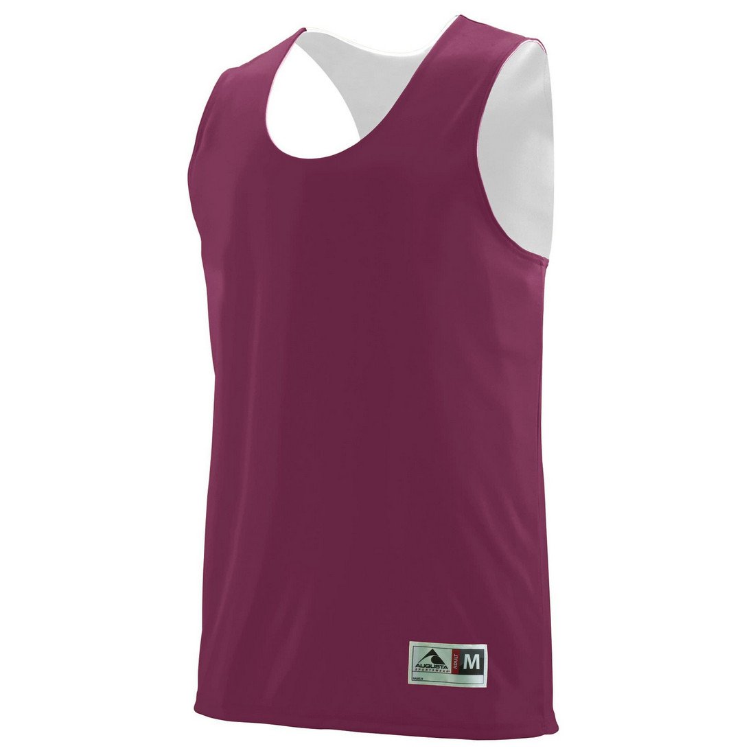 Picture of Augusta 149A-Maroon- White-S Youth Reversible Wicking Tank&#44; Maroon-White - Small