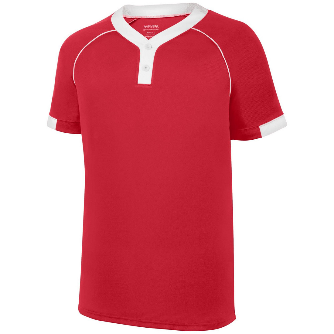 Picture of Augusta 1552A-Red- White-2X Stanza Jersey&#44; Red-White - 2X