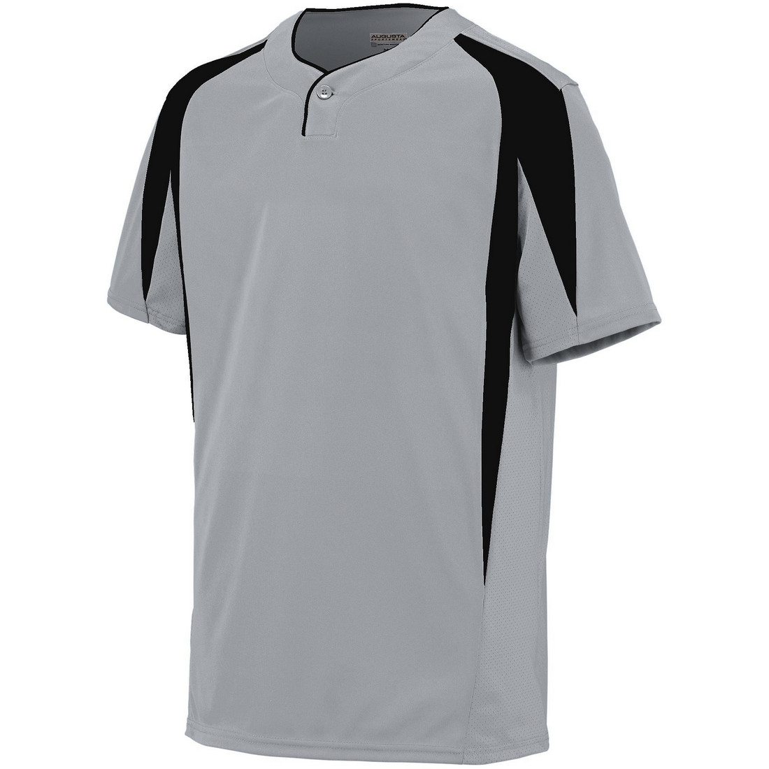 Picture of Augusta 1546A-Silver Grey- Black-S Youth Flyball Jersey&#44; Silver Grey-Black - Small
