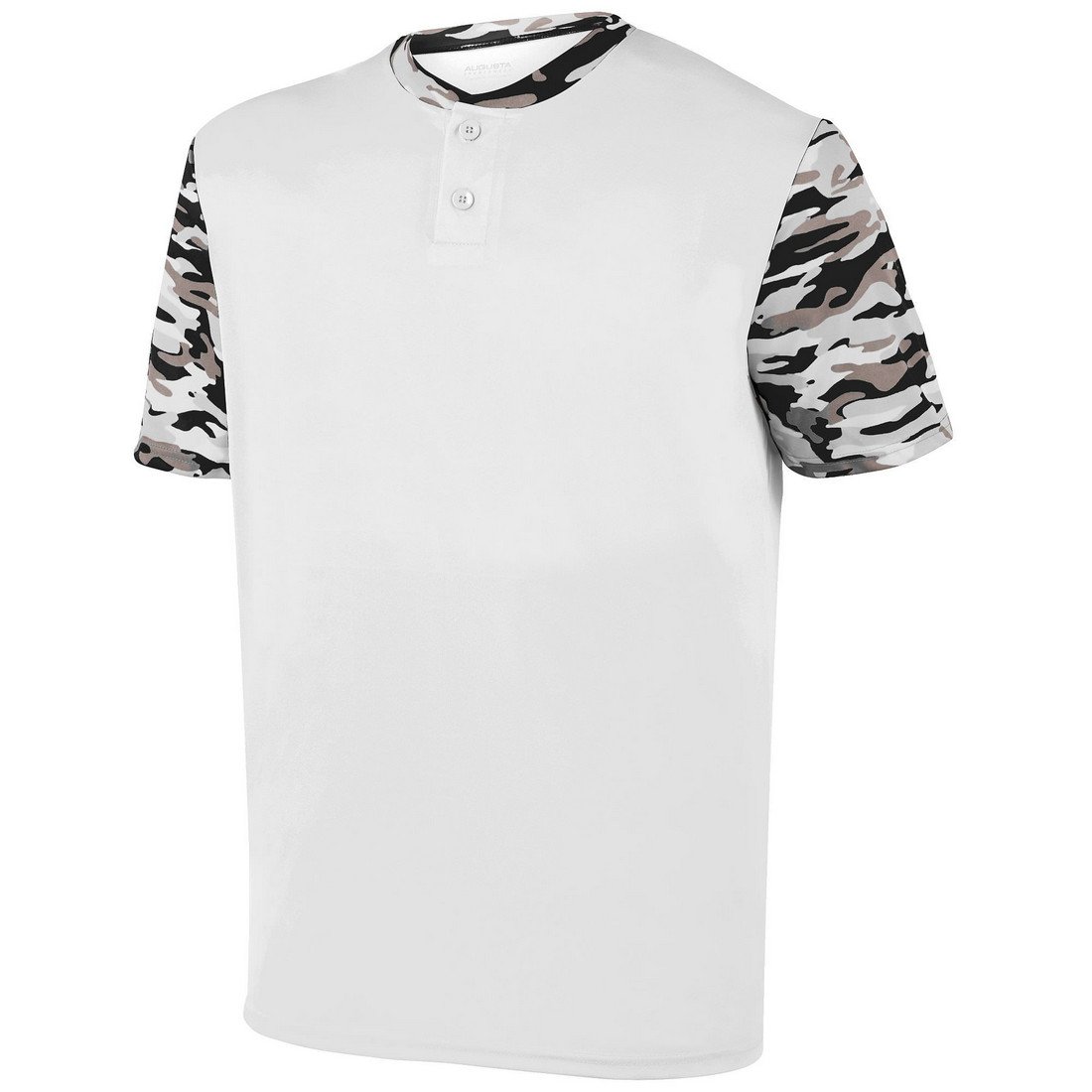 Picture of Augusta 1548A-White- Black Mod-2X Pop Fly Jersey&#44; White-Black Mod - 2X