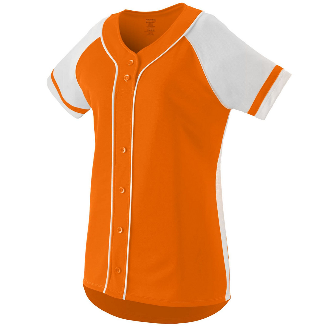 Picture of Augusta 1665A-Power Orange- White-M Ladies Winner Jersey&#44; Power Orange-White - Medium