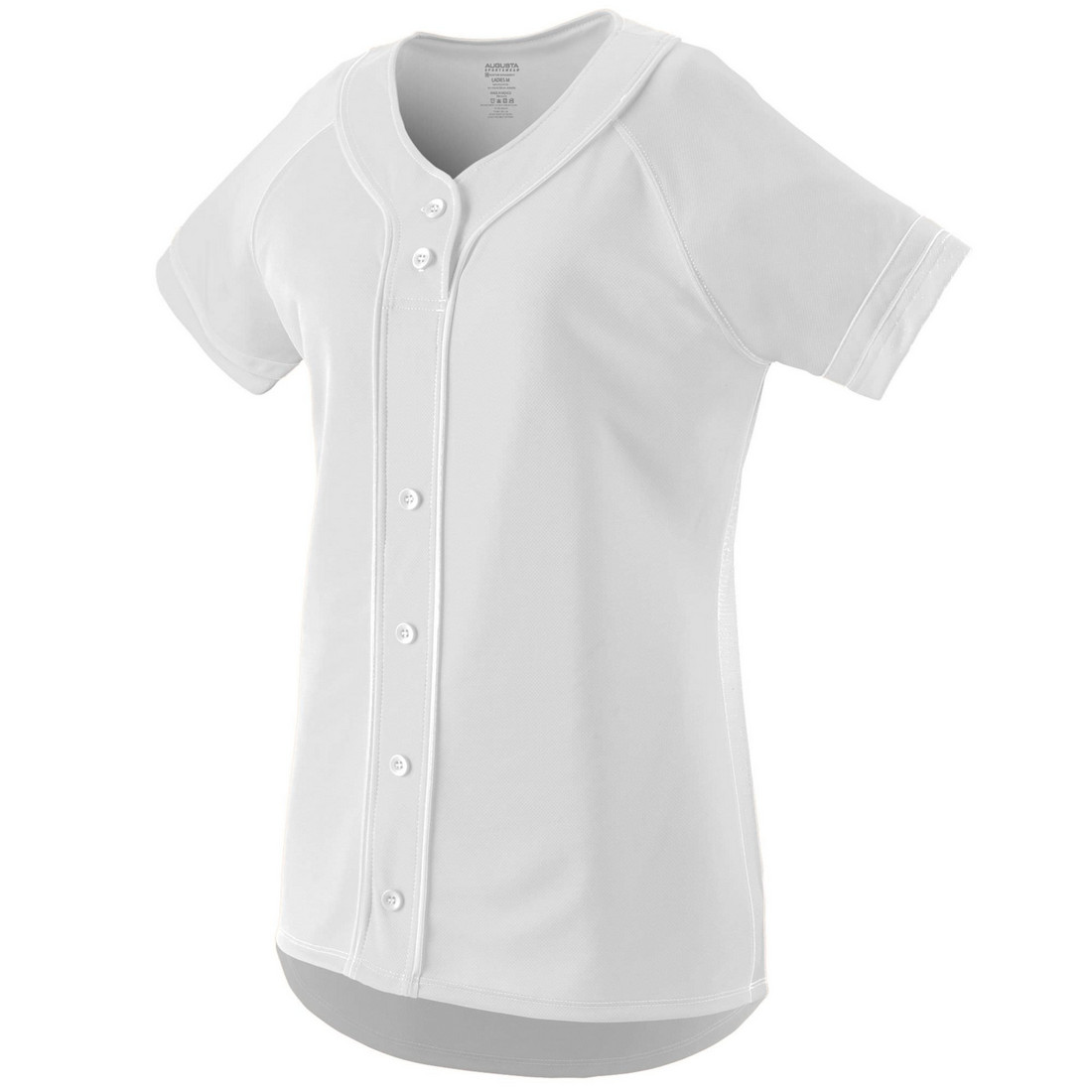 Picture of Augusta 1665A-White- White-S Ladies Winner Jersey&#44; White-White - Small