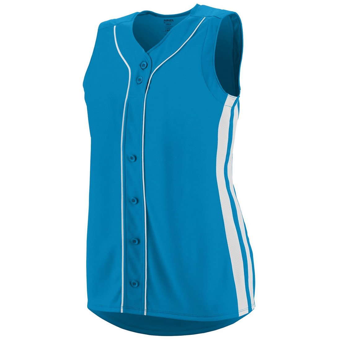 Picture of Augusta 1668A-Power Blue- White-XL Ladies Sleeveless Winner Jersey&#44; Power Blue-White - Extra Large