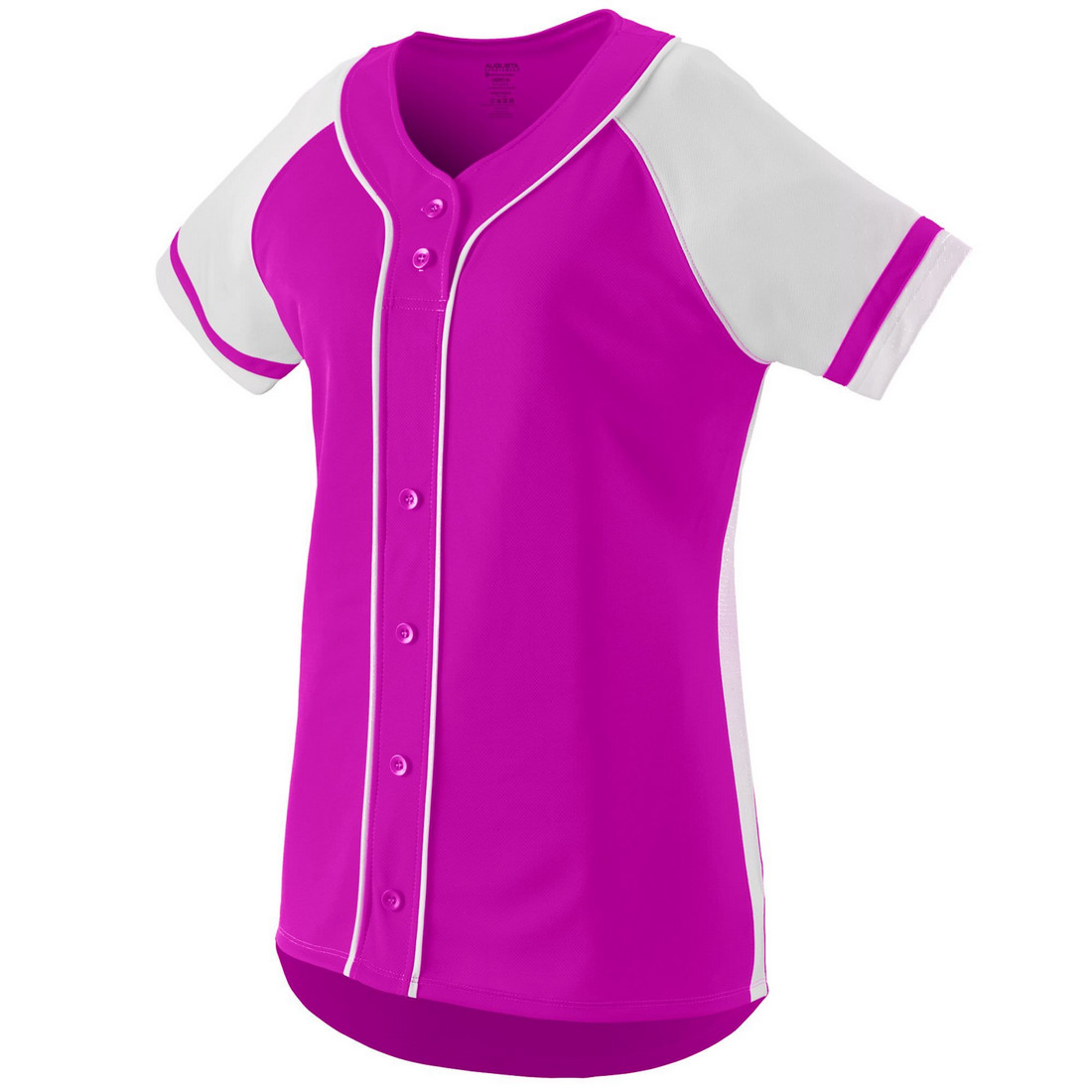 Picture of Augusta 1665A-Power Pink- White-L Ladies Winner Jersey&#44; Power Pink-White - Large