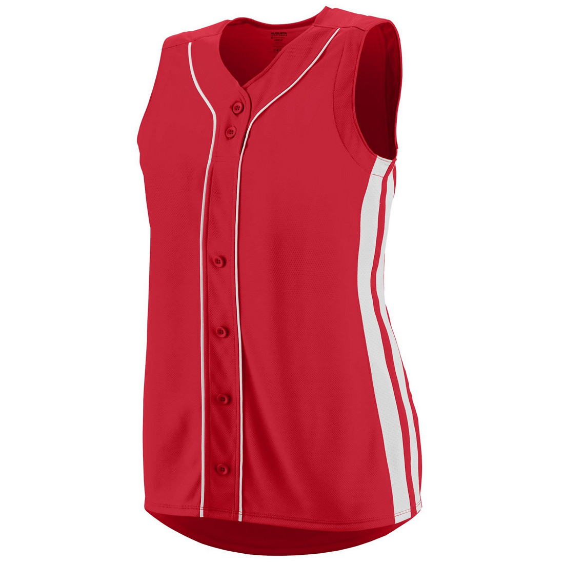Picture of Augusta 1668A-Red- White-S Ladies Sleeveless Winner Jersey&#44; Red-White - Small