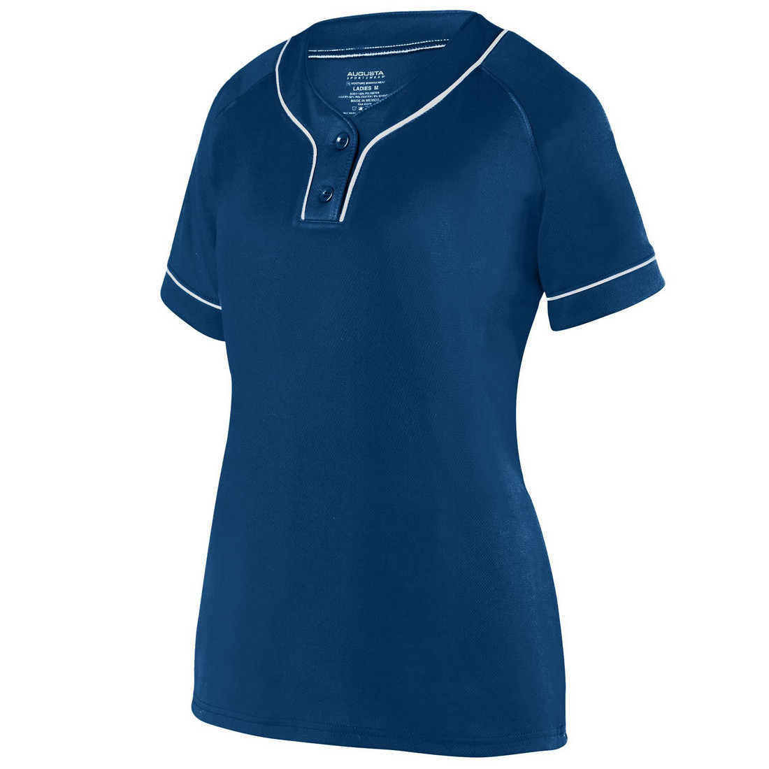 Picture of Augusta 1670A-Navy- White-2X Ladies Overpower Two-Button Jersey&#44; Navy-White - 2X